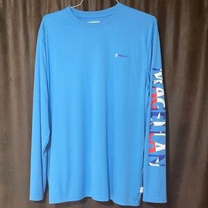 Magellan Outdoors Vibrant Blue Long Sleeve Tee